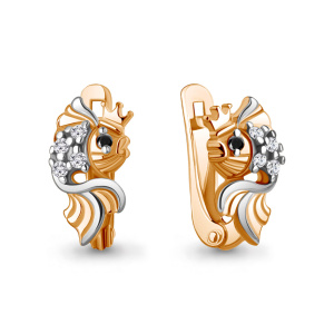 400249АЧ Серьги (Au 585)