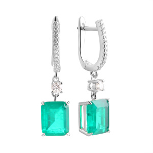 CZ-E04302-X-W-EG-X-W Серьги (Ag 925)